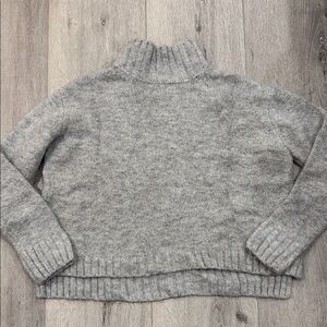 Cozy Gray Women's Turtleneck Sweater